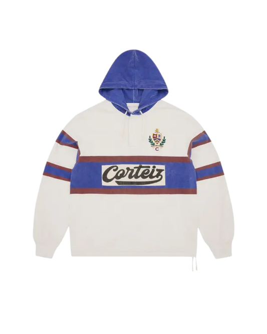 Corteiz Winger Hooded Rugby - "Off White"