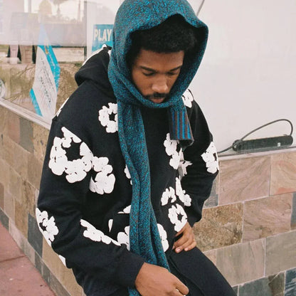 Denim Tears The Cotton Wreath Hoodie - "Black/White"