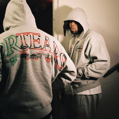 Corteiz x Denim Tears Cortears Royale Zip Hoodie - "Heather Grey"