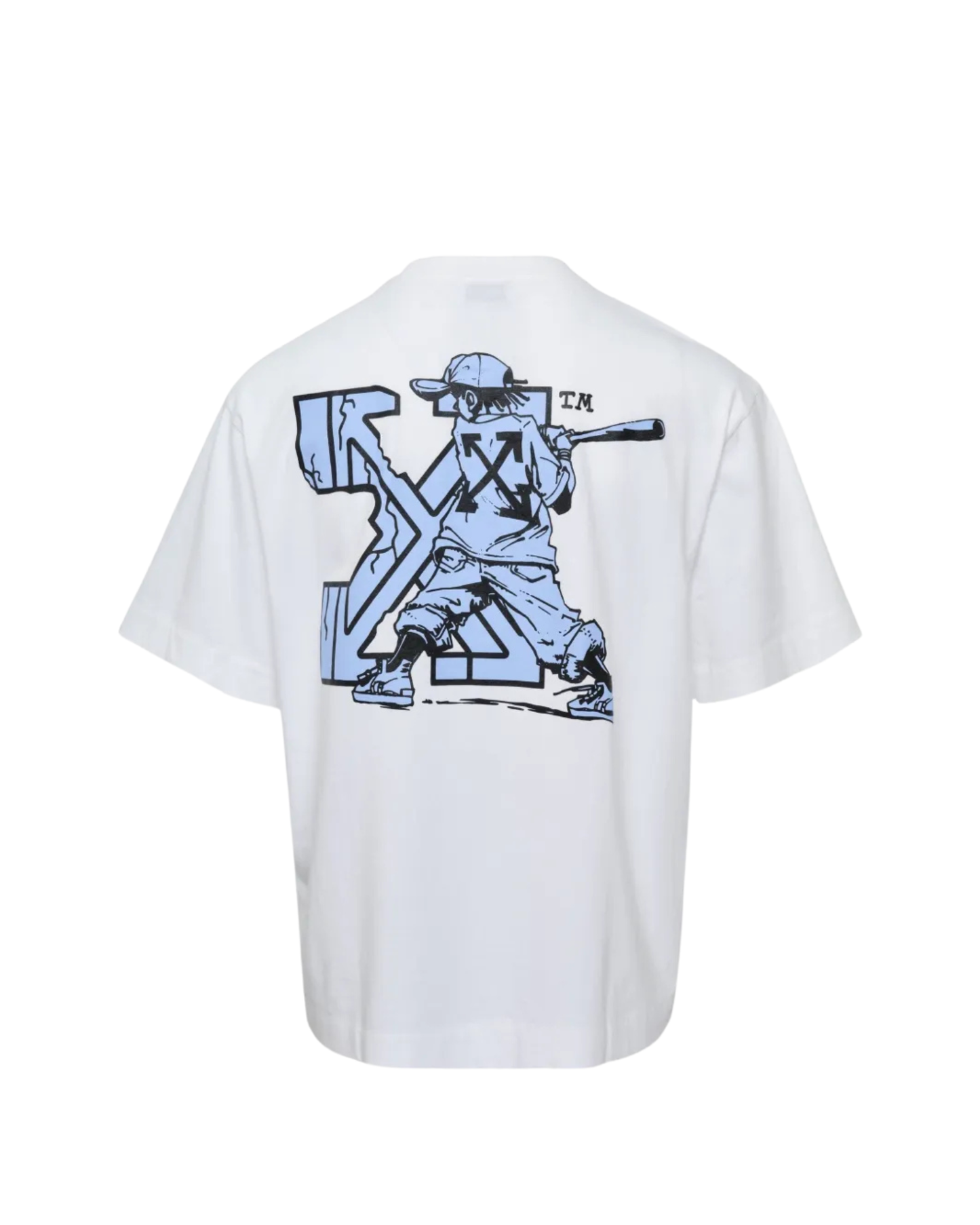 Off-White Baseball Arrow Skate T-shirt - "White/Blue"