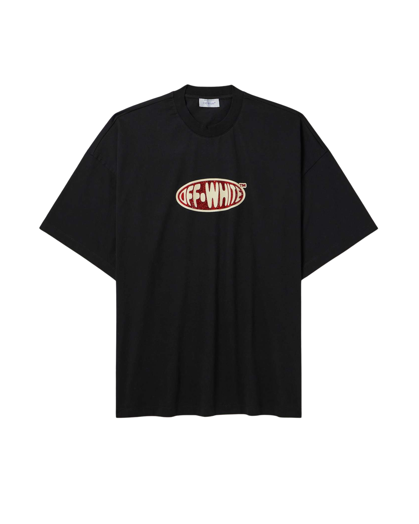 Off-White Crystal Embellished T-Shirt - "Black"