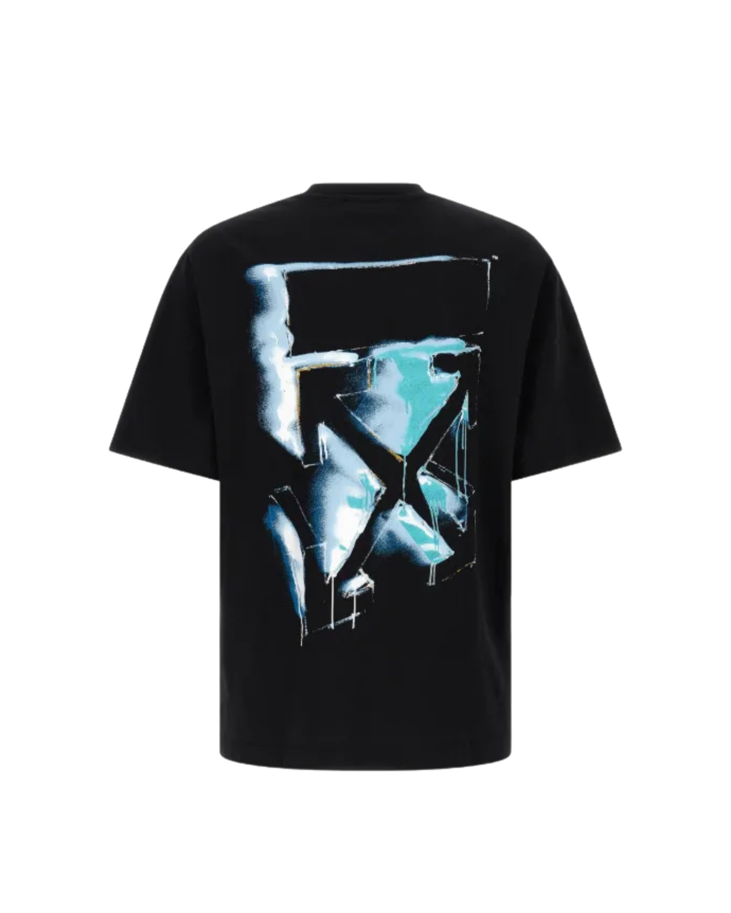 Off-White Cotton Spray Arrow T-Shirt - "Black"