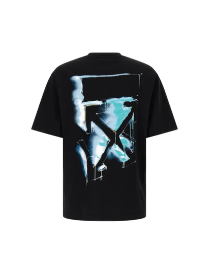 Off-White Cotton Spray Arrow T-Shirt - "Black"