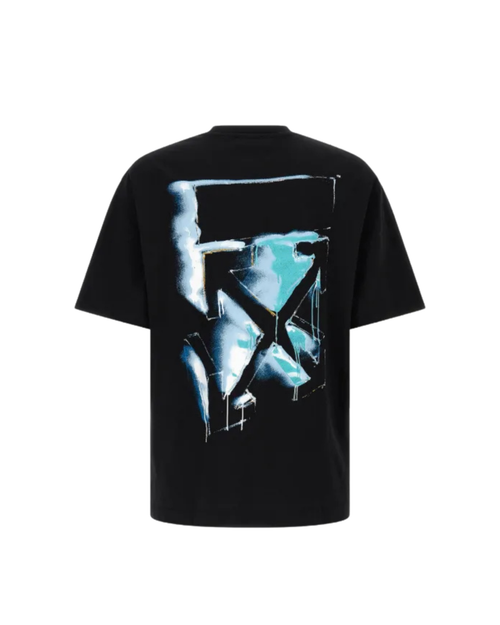 Off-White Cotton Spray Arrow T-Shirt - "Black"