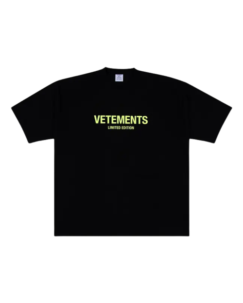 Vetements Limited Edition Logo T-Shirt - "Black/Yellow"